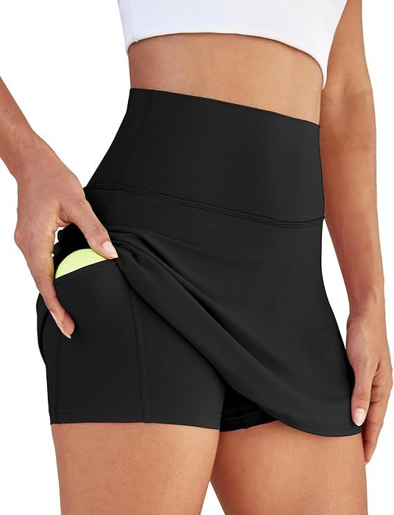 Womens Skort Tennis Skirt with Pocket Shorts Mini Golf Skirts High Waisted Athletic Skorts Summer Workout