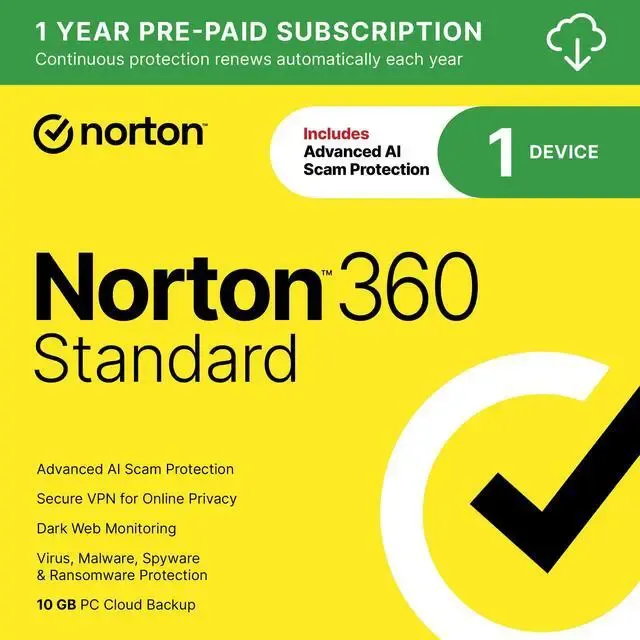 H&R Block 2025 Tax Software Deluxe + State (PC/Mac Download) + Norton 360 Standard 2026 Bundle thumbnail 2