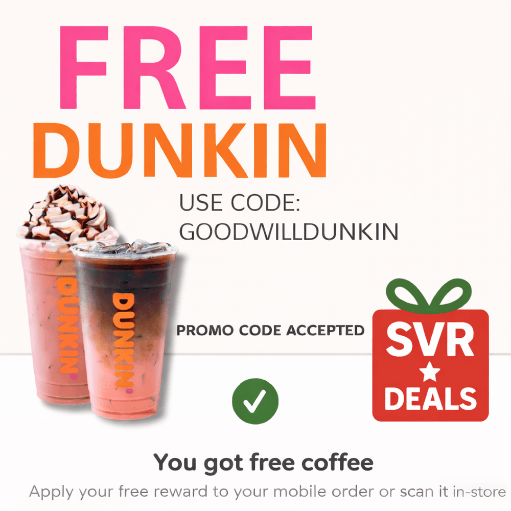 Dunkin': Café Gratis (Caliente o Frío, Cualquier Tamaño)