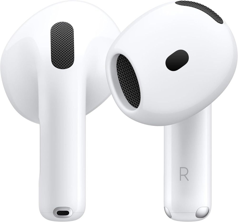 Apple AirPods 4 (Active Noise Cancellation) Earbuds with Adaptive Audio, Transparency Mode, Personalized Spatial Audio, USB-C Charging Case, Wireless Charging, H2 Chip