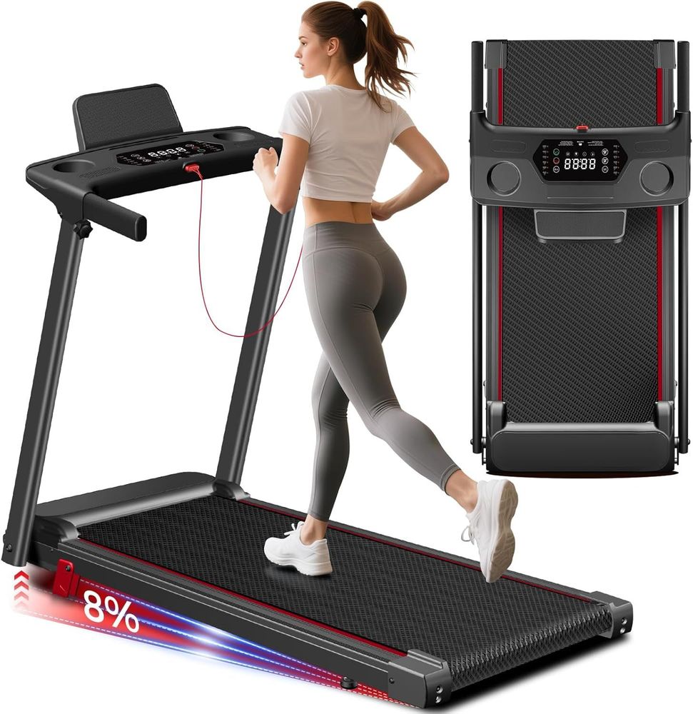 Treadmill with Incline 3-in-1 Portable Treadmills for Home Small, Incline Walking Pad Treadmill with Handle Bar, Walking Pad Foldable with 3.0HP Quiet Brushless
