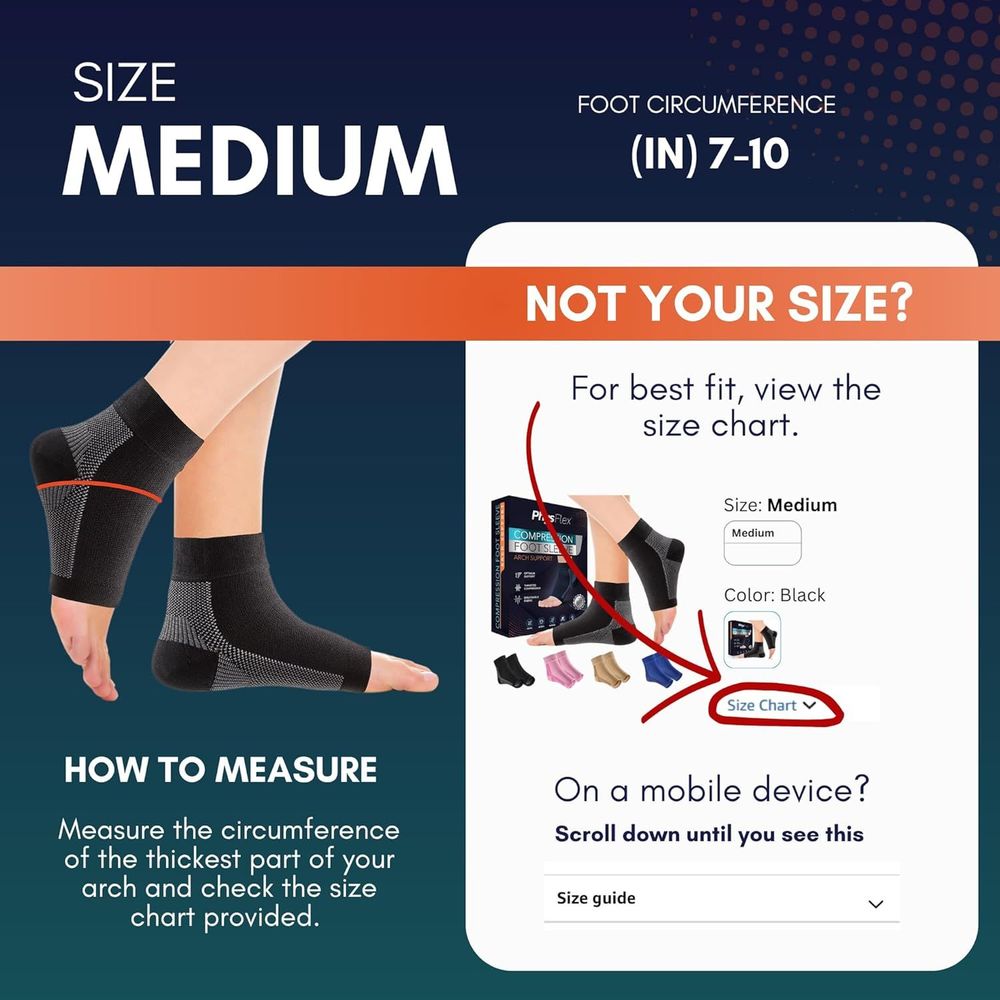 Compression Socks 20-30mmHg for Plantar Fasciitis, Achilles Tendonitis Relief (1 Pair) - Ankle Compression Sleeve for Heel Spurs, Foot Swelling & Fatigue