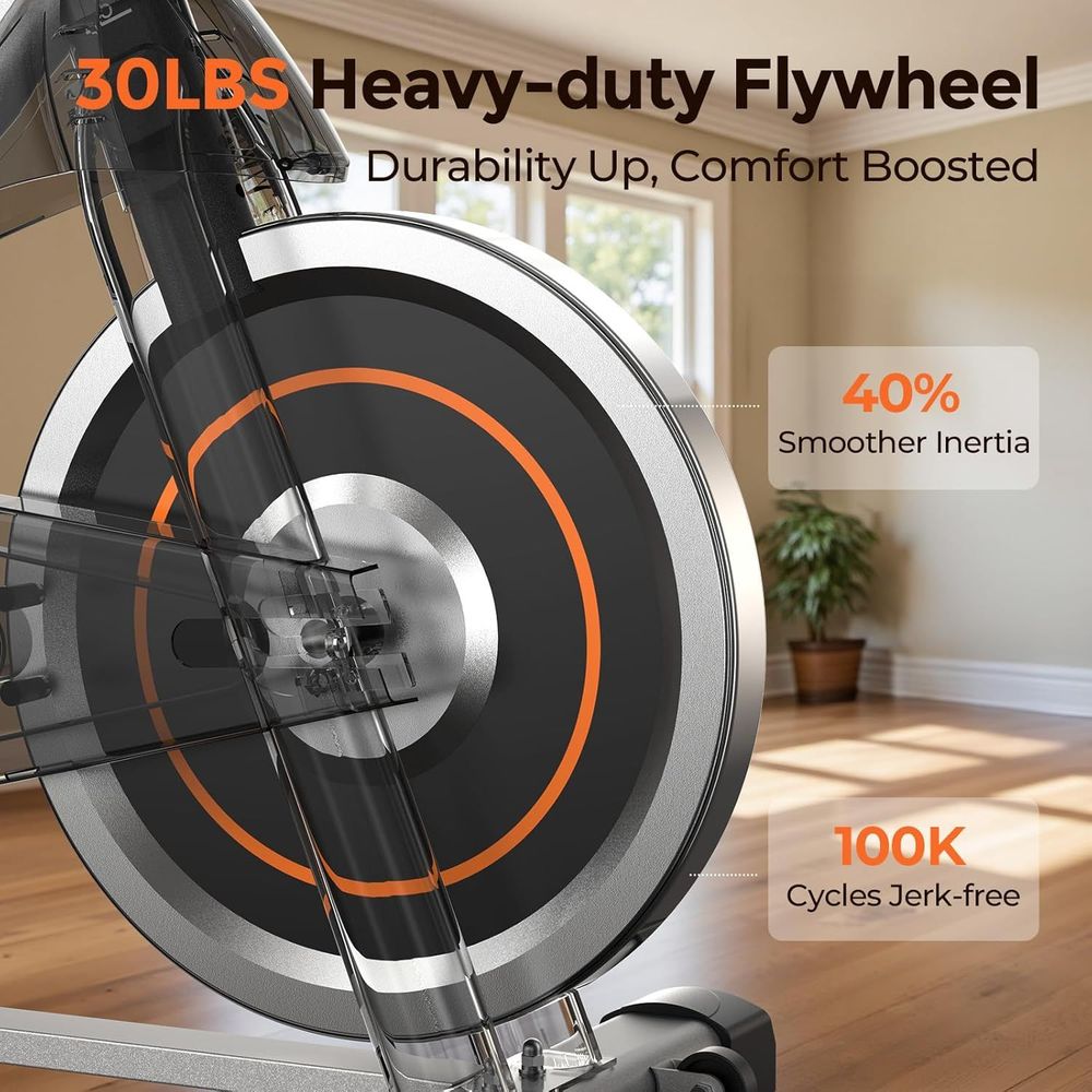 YOSUDA Exercise Bike, Brake Pad Stationary Bike for Home with Exclusive App, Magnetic Indoor Cycling Bike with 300 lb Weight Capacity