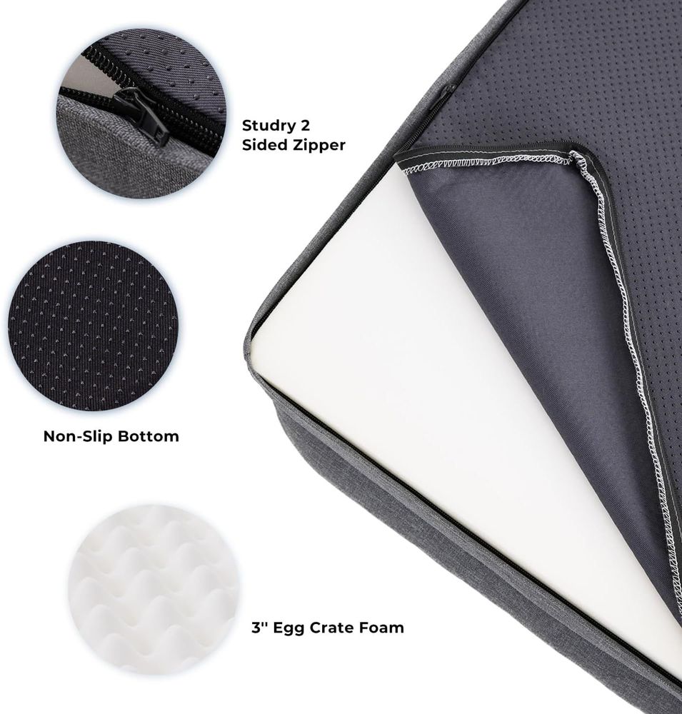 Orthopedic Dog Bed for Extra Large Dogs, Washable XL Dog Sofa Beds with Bolsters, Memory Foam XLarge Pet Bed with Removable Waterproof Cover & Nonskid Bottom