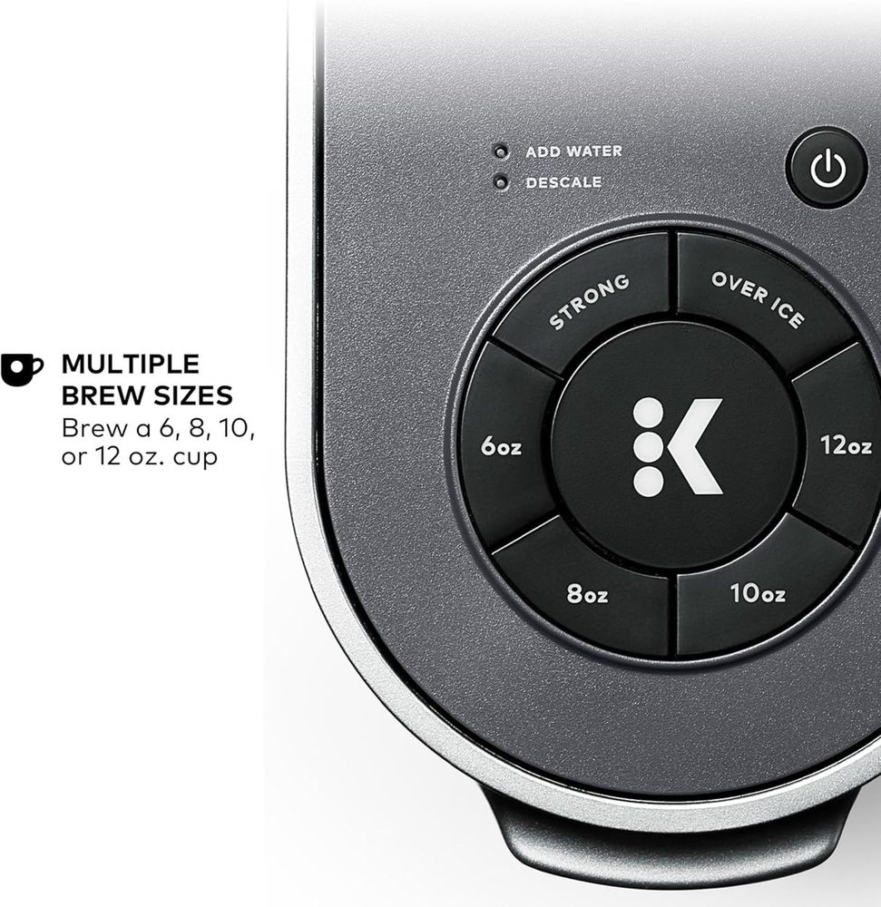 Keurig K-Supreme Single Serve K-Cup Pod Coffee Maker, MultiStream Technology, 4 Brew Sizes, 66oz Dual-Position Removable Reservoir, Gray