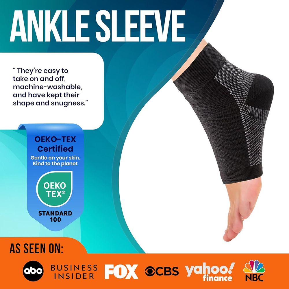 Compression Socks 20-30mmHg for Plantar Fasciitis, Achilles Tendonitis Relief (1 Pair) - Ankle Compression Sleeve for Heel Spurs, Foot Swelling & Fatigue