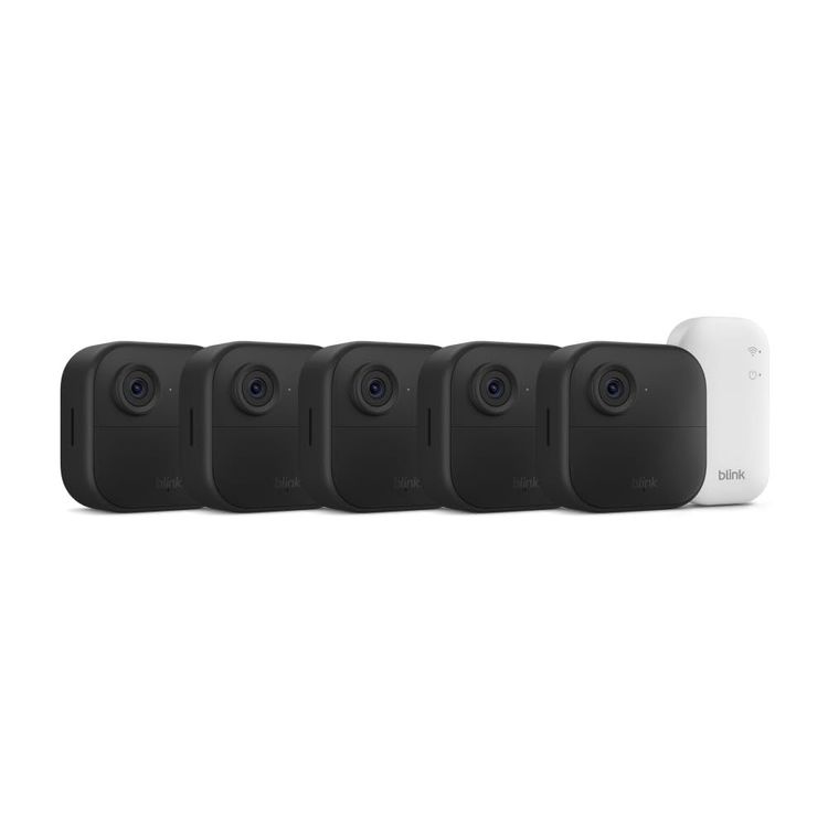 Blink Outdoor 4 – Wireless smart security camera, two-year battery life, Sync Module Core included – 5 camera system