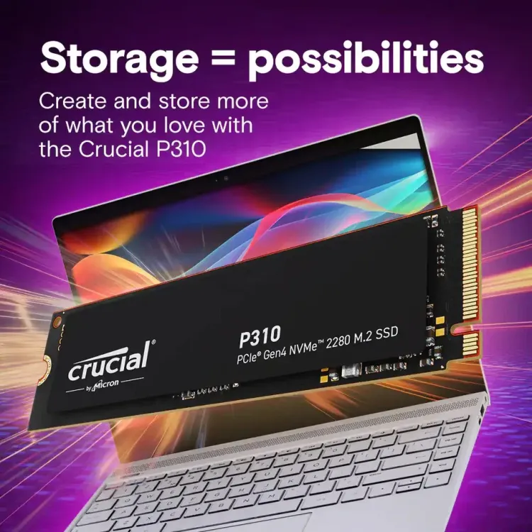 Crucial - P310 4TB Internal SSD PCIe Gen 4 x4 NVMe M.2