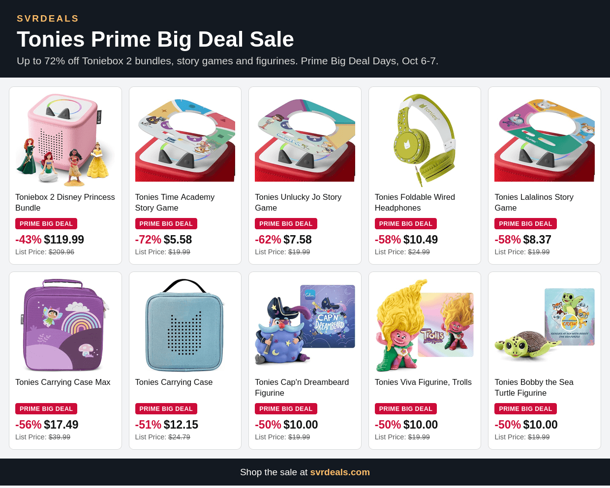 Gran Venta Tonies: Hasta 72% de descuento en Toniebox 2, juegos y figuras